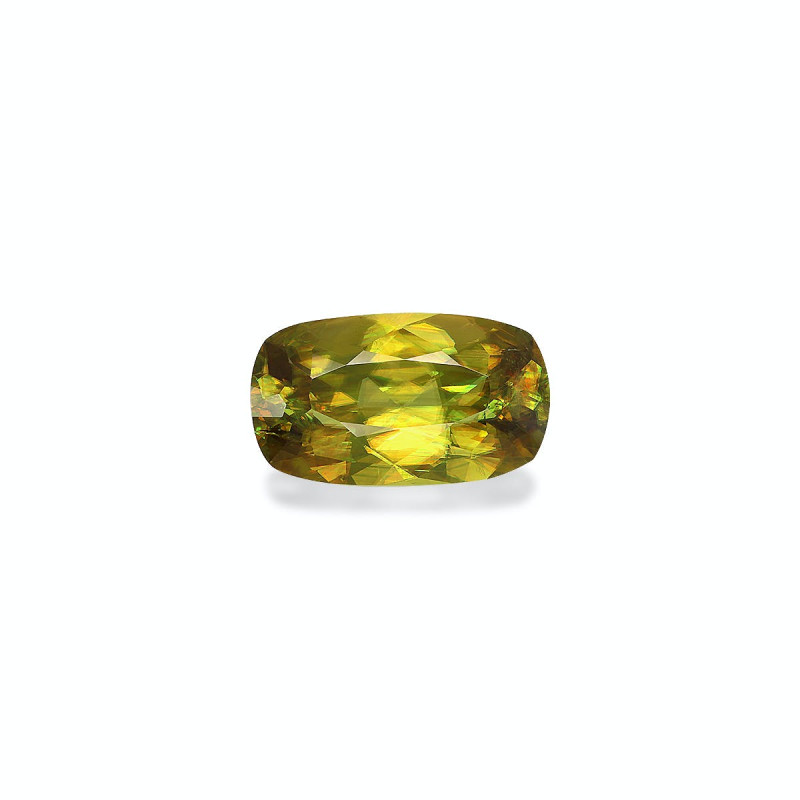CUSHION-cut Sphene Lime Green 6.42 carats
