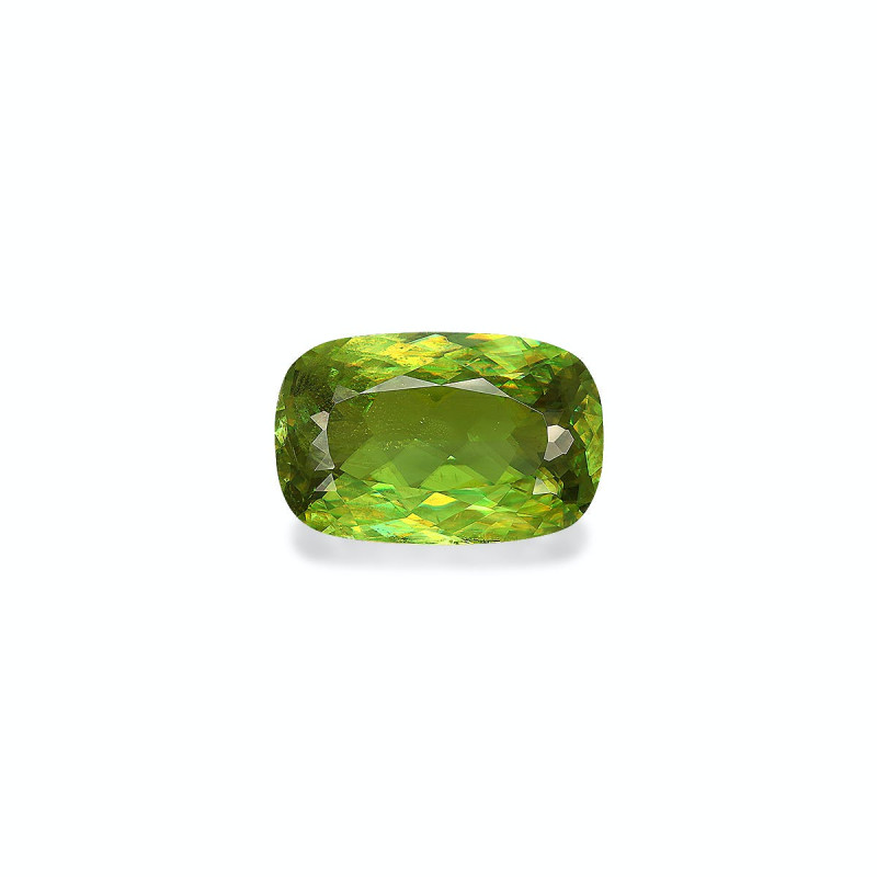 CUSHION-cut Sphene Lime Green 8.83 carats