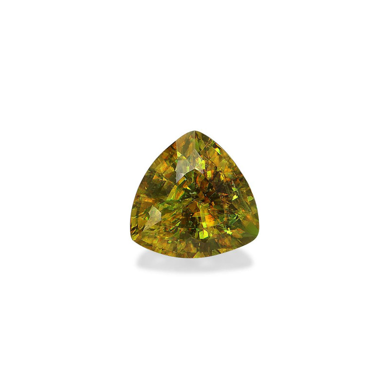 Sphene taille Trilliant Lime Green 8.50 carats