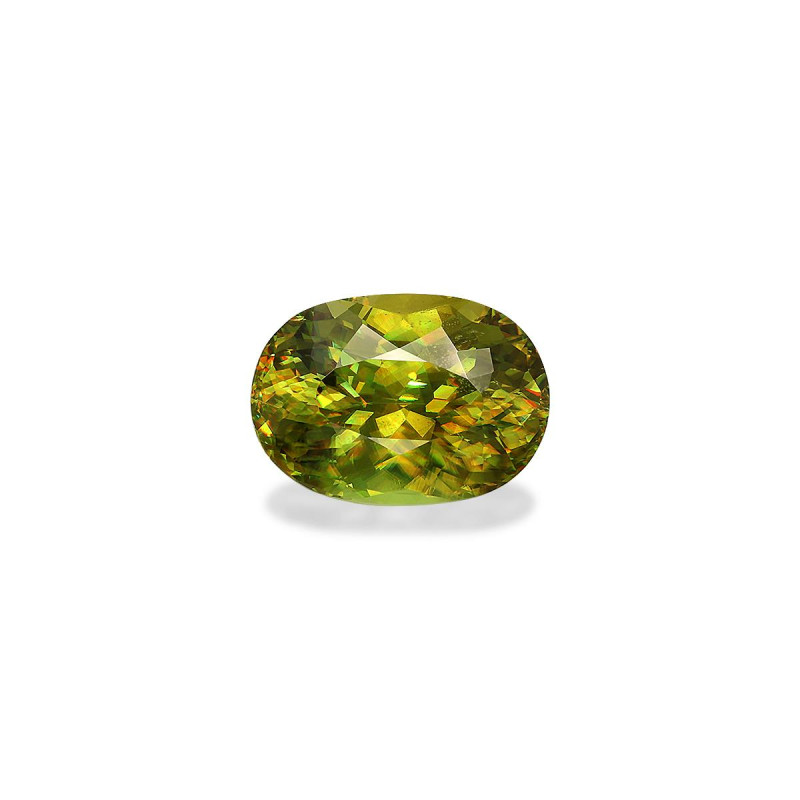 OVAL-cut Sphene Lime Green 7.80 carats