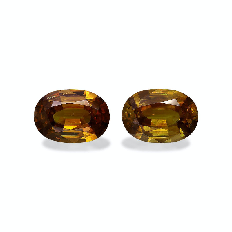OVAL-cut Sphene Golden Yellow 16.80 carats