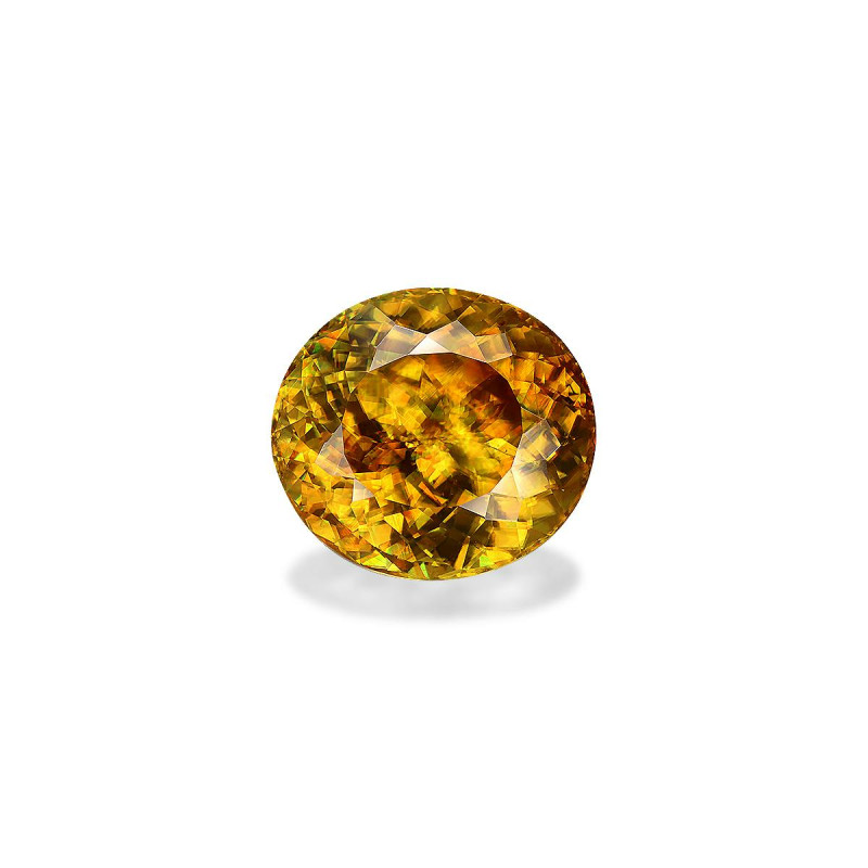 Esfena taille OVALE Jaune Miel 19.24 carats