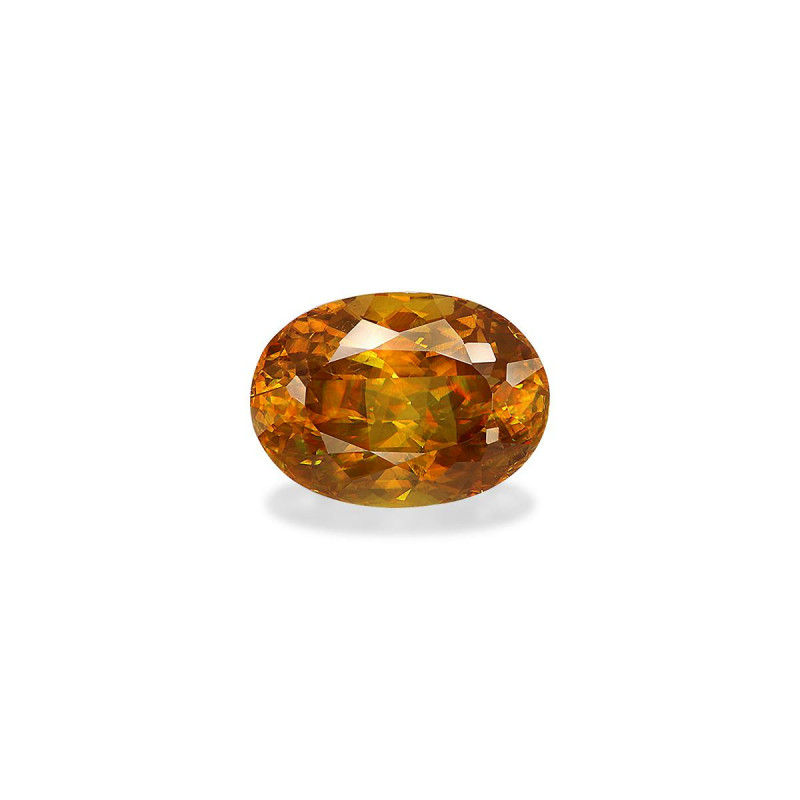 OVAL-cut Sphene Honey Yellow 8.78 carats