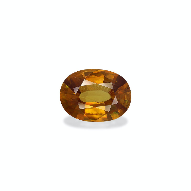 OVAL-cut Sphene Honey Yellow 7.21 carats