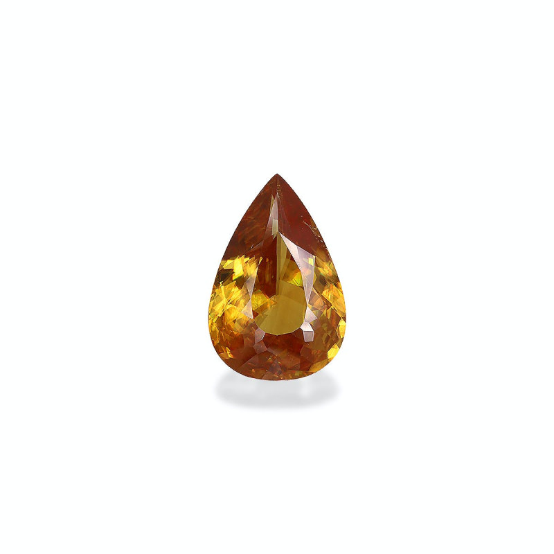 Pear-cut Sphene Honey Yellow 9.49 carats