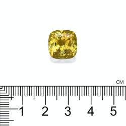 Sphene kussen geslepen Lemon Yellow 9.91 karaat