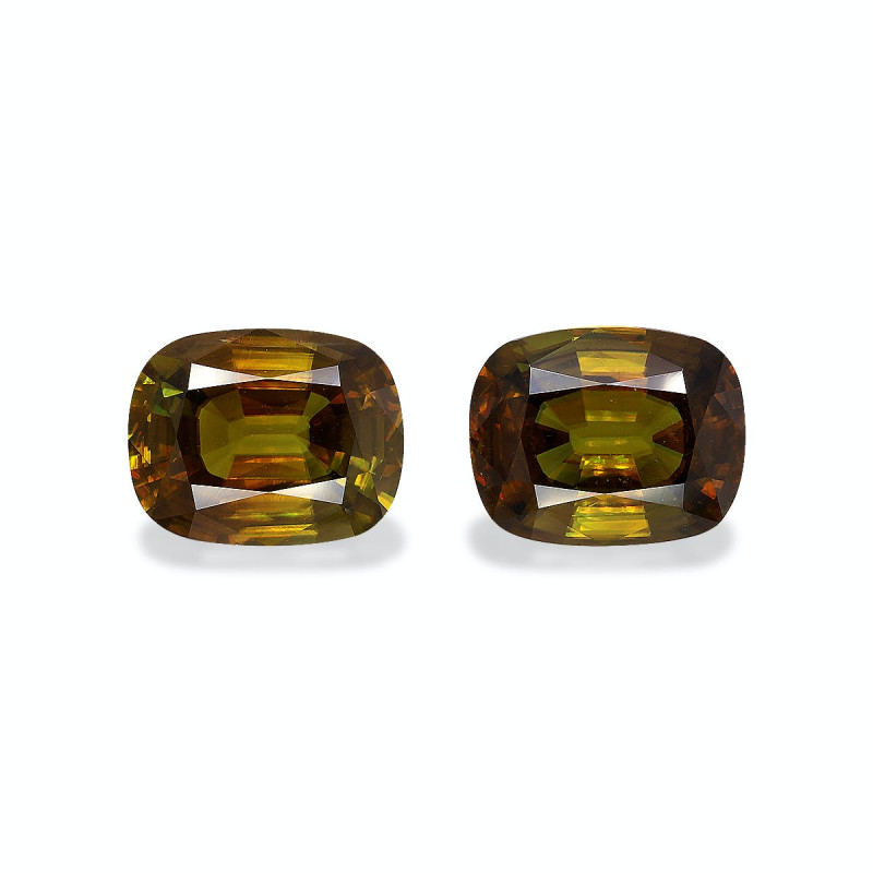 CUSHION-cut Sphene Golden Yellow 15.63 carats