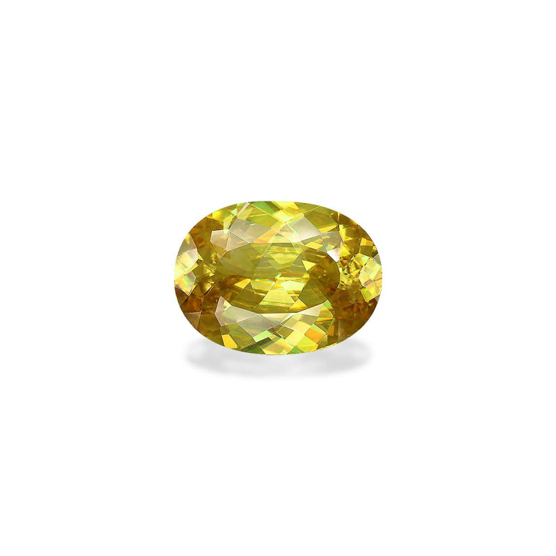 OVAL-cut Sphene Lemon Yellow 11.13 carats