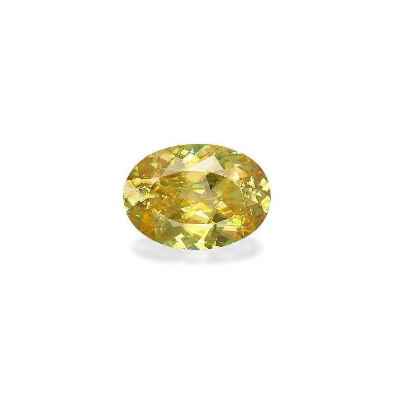 OVAL-cut Sphene Lemon Yellow 5.17 carats