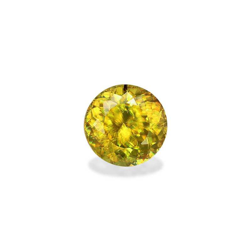 ROUND-cut Sphene Lemon Yellow 7.54 carats
