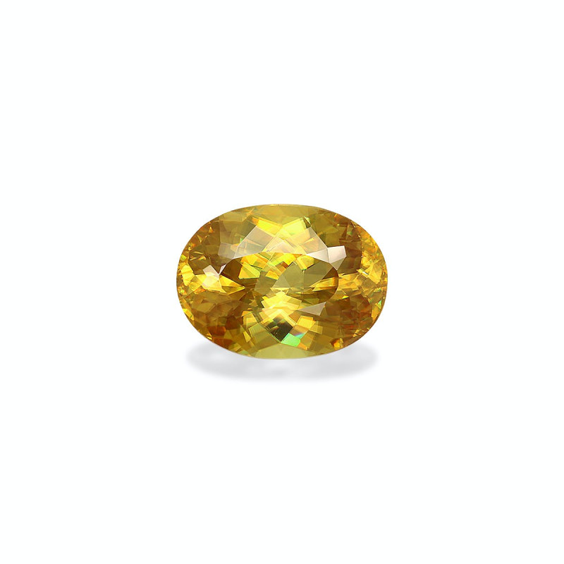 OVAL-cut Sphene Yellow 7.42 carats