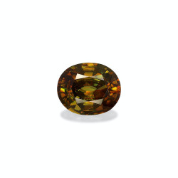 OVAL-cut Sphene Moss Green...