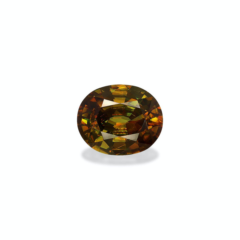 OVAL-cut Sphene Moss Green 8.40 carats