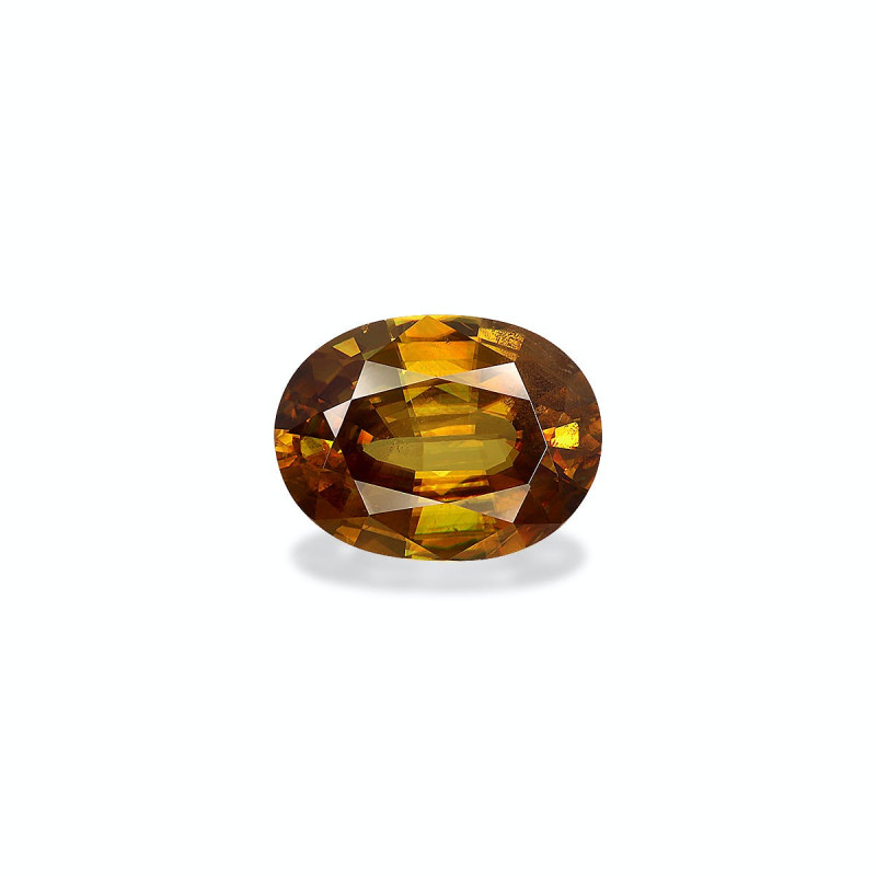 CUSHION-cut Sphene Honey Yellow 7.56 carats