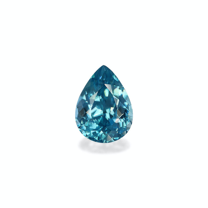 Pear-cut Blue Zircon Blue 9.91 carats