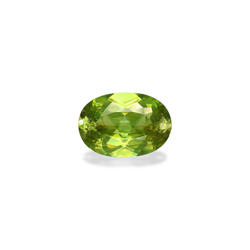 OVAL-cut Sphene Lime Green 4.77 carats