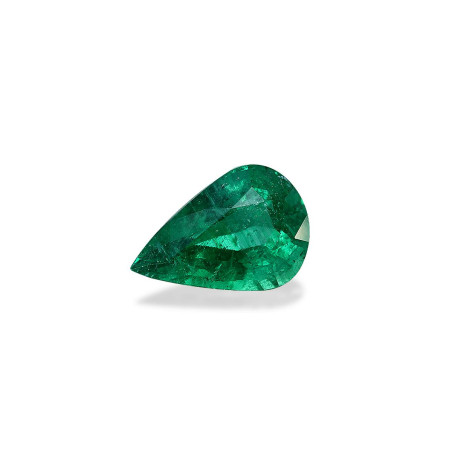 Pear-cut Zambian Emerald Green 4.10 carats