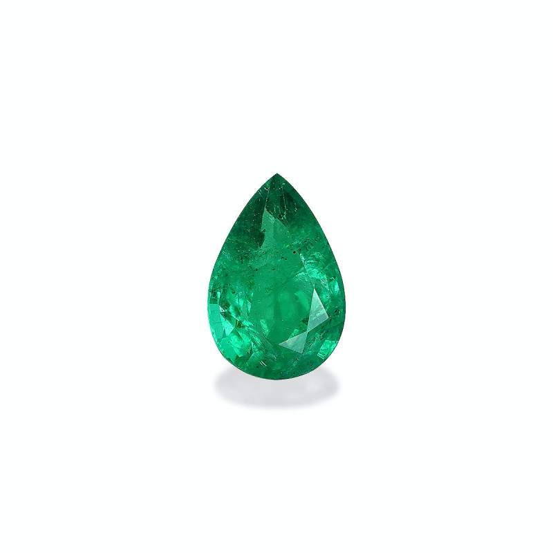 Pear-cut Zambian Emerald Green 2.42 carats