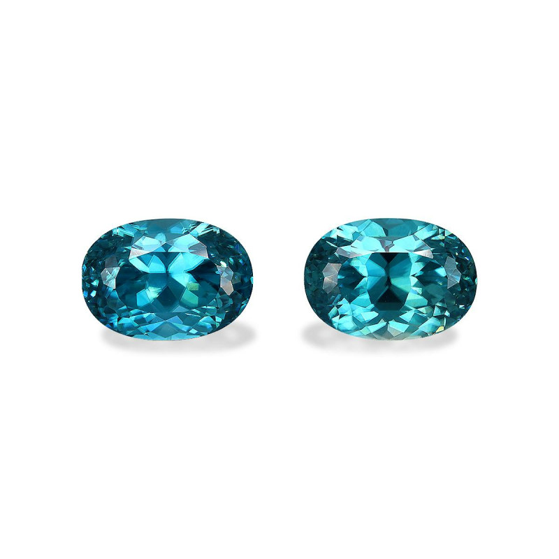 Zircon Bleu taille OVALE Bleu 17.53 carats