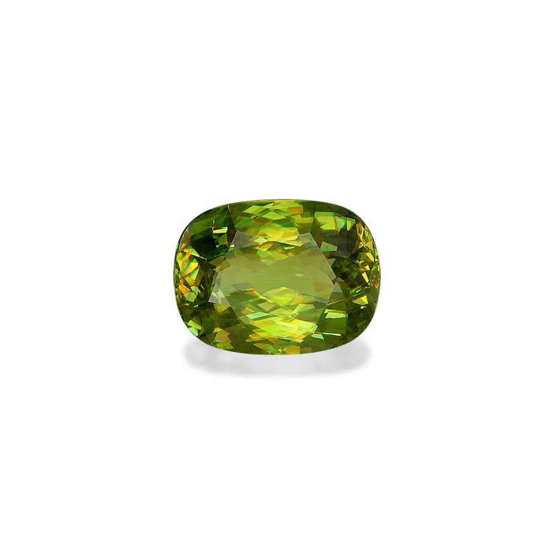 CUSHION-cut Sphene Lime Green 10.89 carats