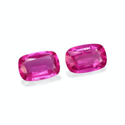 Rubelliet kussen gesneden Fuscia Roze 13.23 karaat