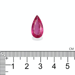 Rubelliet Peer Geslepen Fuscia Roze 4.21 karaat