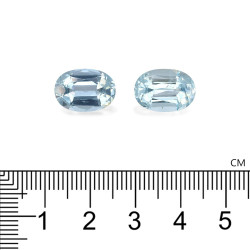 Ovaal geslepen Baby Blauwe Aquamarijn van 9,34 karaat