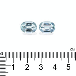 Ovaal geslepen hemelsblauwe Aquamarijn van 7,66 karaat