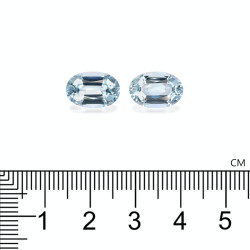 Ovaal geslepen Baby Blauwe Aquamarijn van 6,82 karaat