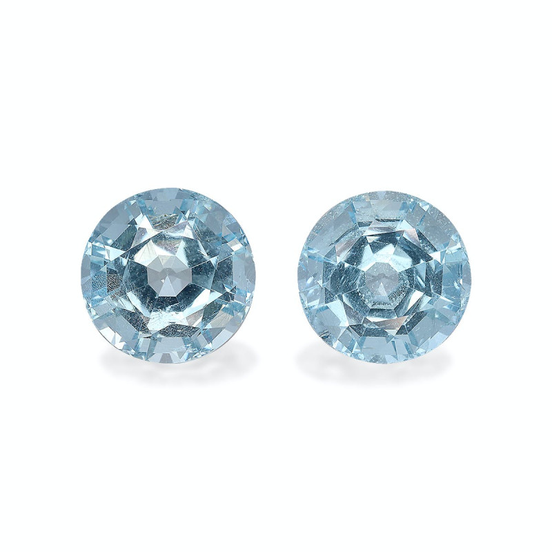 ROUND-cut Aquamarine Baby Blue 8.72 carats