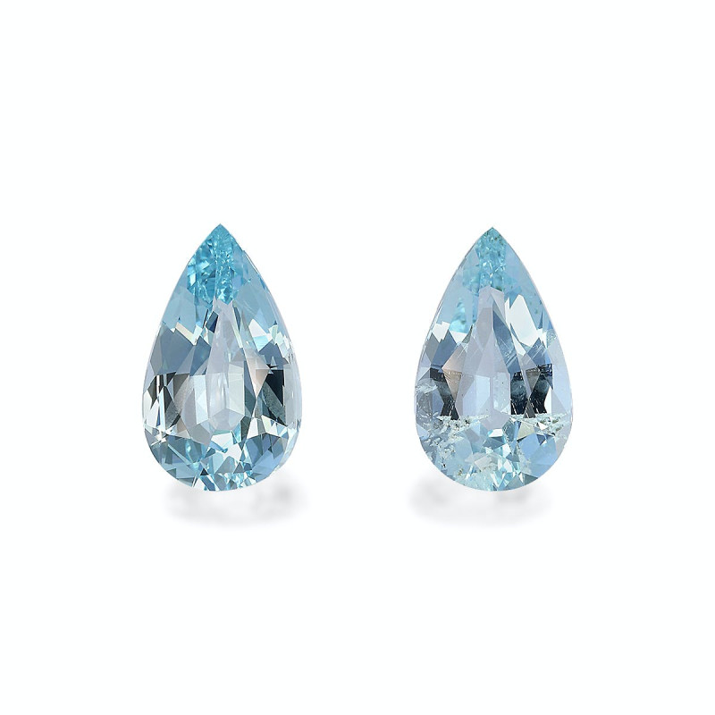 Pear-cut Aquamarine Baby Blue 6.51 carats