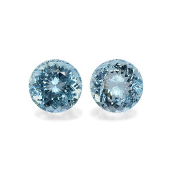 宝石蓝色圆形海蓝宝石，重8.60克拉