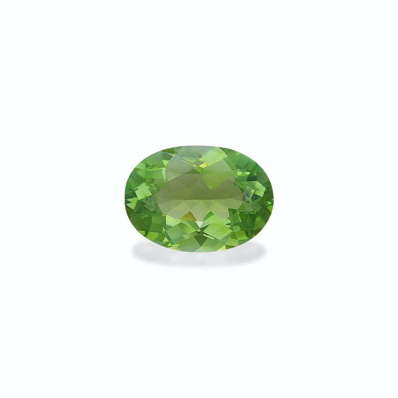 OVAL-cut Green Tourmaline Lime Green 6.91 carats