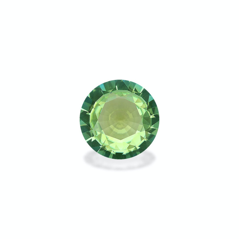 ROUND-cut Green Tourmaline Lime Green 8.42 carats