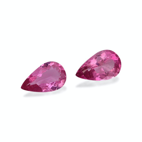 Rubellit lengte Birne Kaugummirosa 3.86 karaten