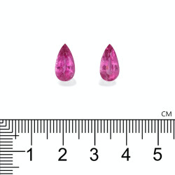 Rubelliet Peer Geslepen Fuscia Roze 4.50 karaat