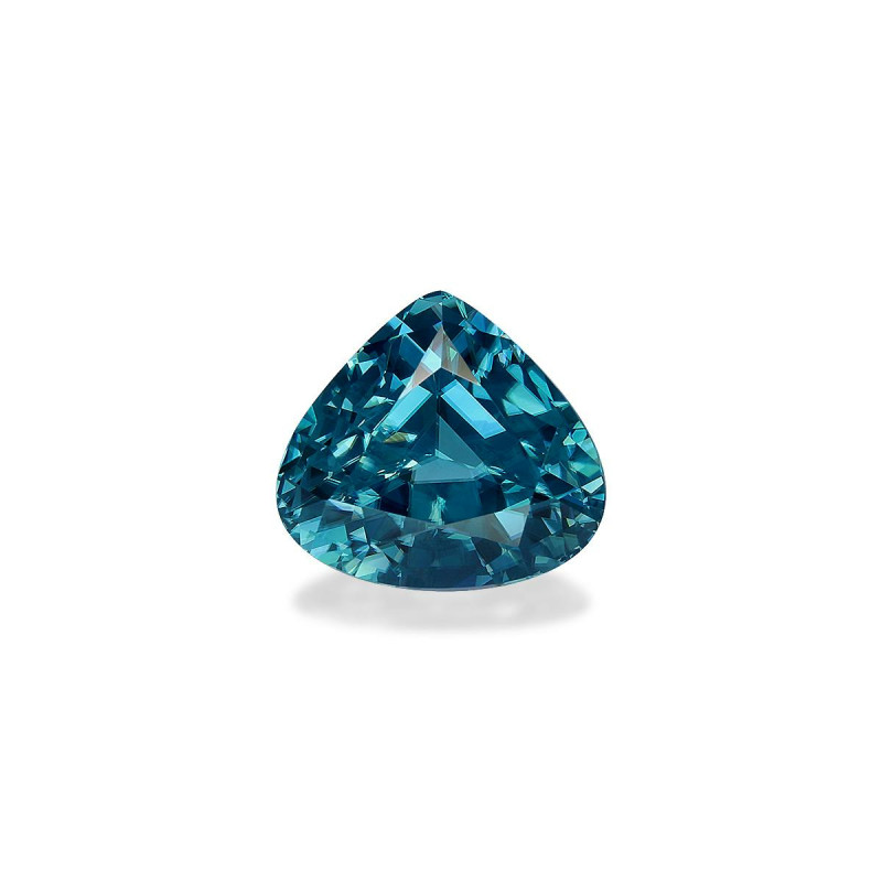 Pear-cut Blue Zircon Cobalt Blue 7.69 carats