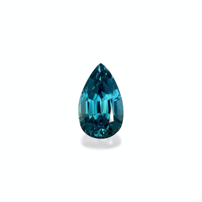 Pear-cut Blue Zircon Cobalt Blue 5.99 carats