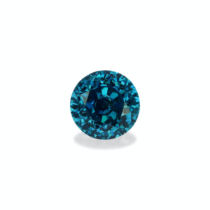 ROUND-cut Blue Zircon Cobalt Blue 6.10 carats