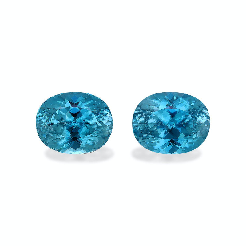 Zircon Bleu taille OVALE Bleu 20.26 carats