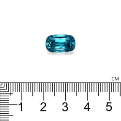 Blauwe Zirkoon kussen gesneden Blauw 9.10 karaat