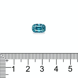 Blauwe Zirkoon kussen geslepen Blauw 4.34 karaat