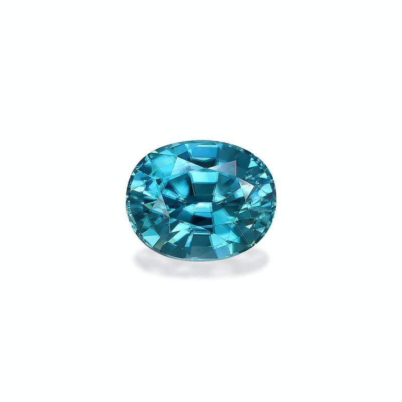 OVAL-cut Blue Zircon Blue 5.28 carats