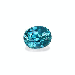 Ovale Blauwe Zirkoon van 5.28 karaat