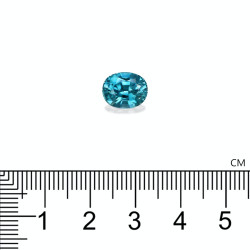 Ovale Blauwe Zirkoon van 5.28 karaat