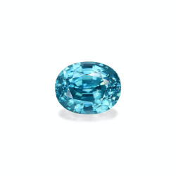 OVAL-cut Blue Zircon Blue...