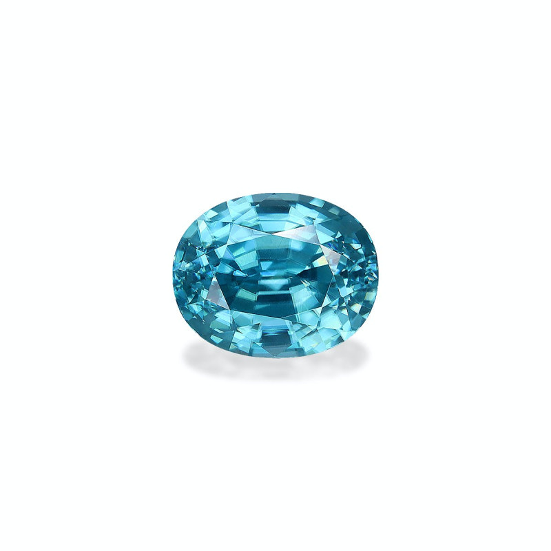 Zircon Bleu taille OVALE Bleu 4.95 carats