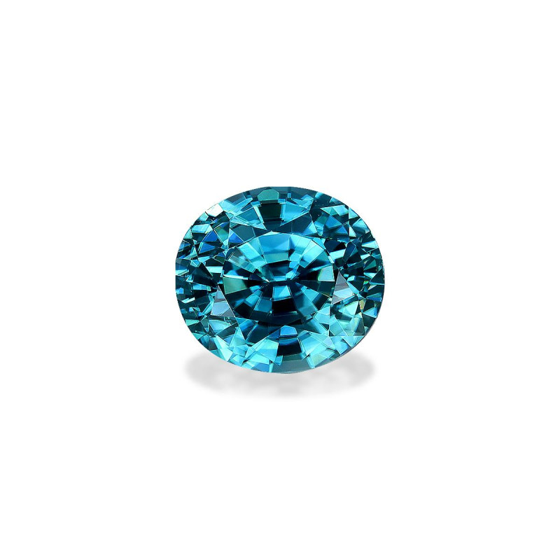 Zircon Bleu taille OVALE Bleu 4.74 carats