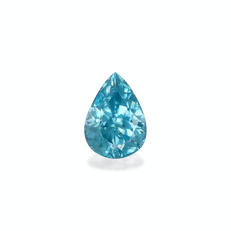 Pear-cut Blue Zircon Blue 5.11 carats