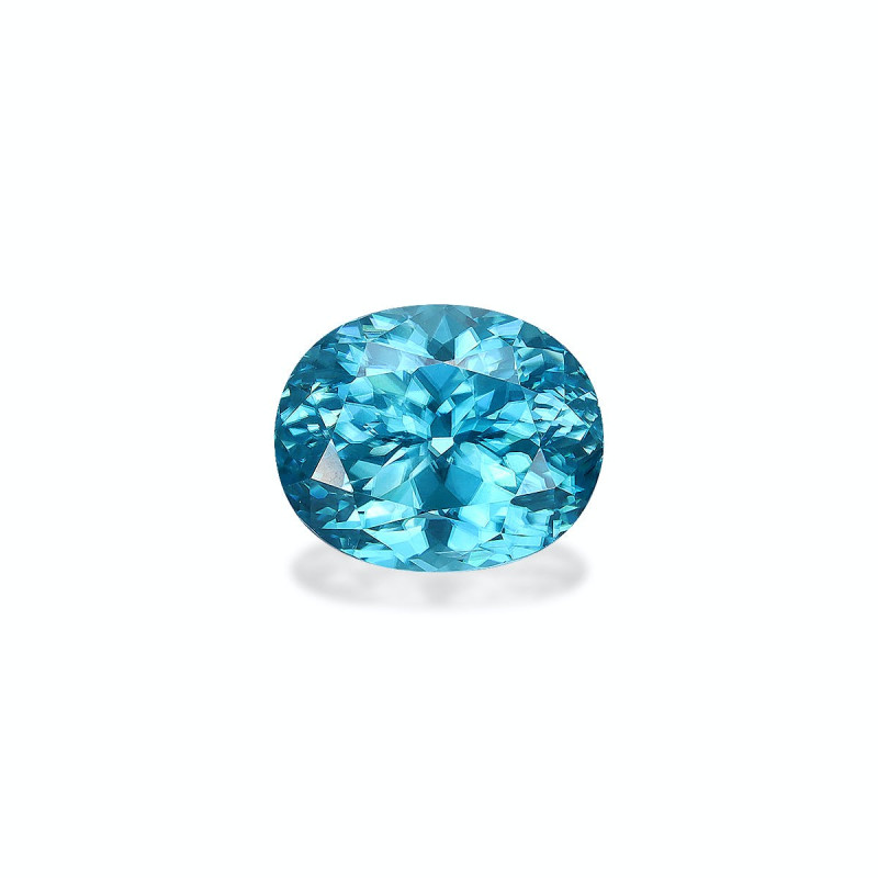 OVAL-cut Blue Zircon Blue 5.63 carats